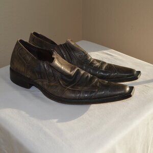 Gino Cherruti Custom Made Men's Gray Leather Dress Shoes